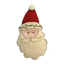 Závěsná vánoční ozdoba Santa Claus z filcu 11x2x21 cm