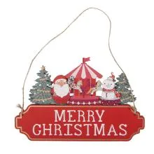 Vánoční dřevěná ozdoba MERRY CHRISTMAS