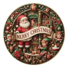 Plastový servírovací talíř MERRY CHRISTMAS