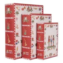 Sada tří úložných boxů BOOKS NUTCRACKER