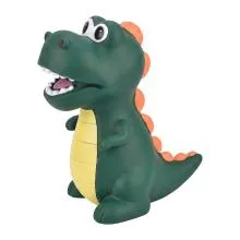 Zelená plastová pokladnička dinosaurus 13×8×22 cm