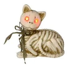 Halloweenská dekorace SKELETON CAT 15x10x15 cm