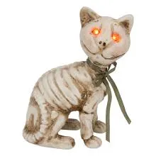 Halloweenská dekorace SKELETON CAT 12x9x17 cm