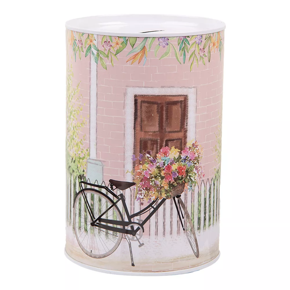 Plechová pokladnička BICYCLE Ø 10x15 cm