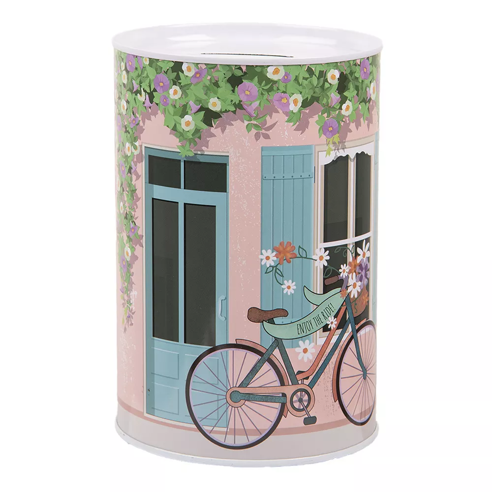 Plechová pokladnička BICYCLE Ø 10x15 cm