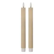 Sada dvou LED svíček BEIGE Ø 2x25 cm