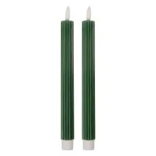 Sada dvou LED svíček GREEN Ø 2x25 cm