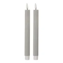 Sada dvou LED svíček GREY Ø 2x25 cm