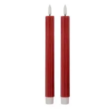 Sada dvou LED svíček RED Ø 2x25 cm