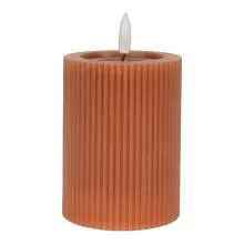 LED svíčka BROWN Ø 8x13 cm / 2xAA