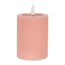 LED svíčka PINK Ø 8x13 cm / 2xAA