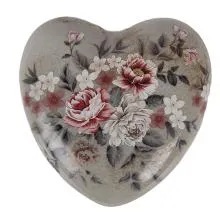Dekorativní keramické srdíčko FLOWERS
