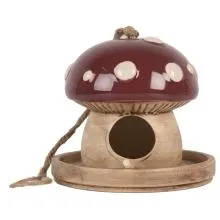 Dekorativní ptačí budka MUSHROOM Ø 13x13 cm