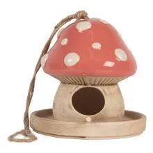 Dekorativní ptačí budka MUSHROOM Ø 13x13 cm