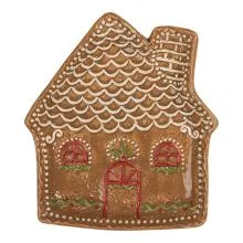 Keramický dezertní talíř GINGERBREAD HOUSE 17x17x3 cm