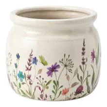 Keramický květináč FLOWERS Ø 16x13 cm