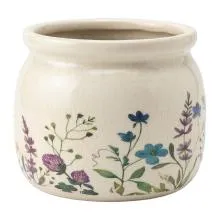Keramický květináč FLOWERS Ø 12x10 cm