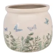 Keramický květináč BUTTERFLIES Ø 16x13 cm