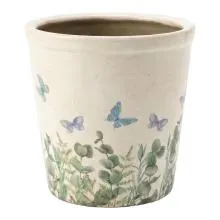 Keramický květináč BUTTERFLIES Ø 15x14 cm