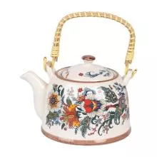 Keramická konvička na čaj FLOWERS 18x14x12 cm / 800 ml