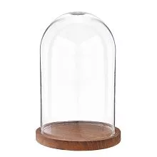 Skleněný poklop s podtáckem Ø 17*25 cm