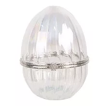 Skleněná dózička EGG Ø 8x10 cm