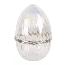 Skleněná dózička EGG Ø 9x13 cm