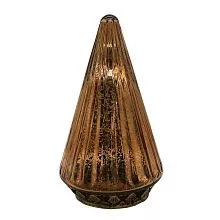 Skleněný vánoční stromek s LED osvětlením Ø 11x19 cm
