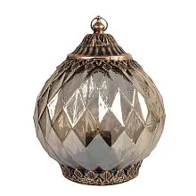 Skleněná lucerna s LED osvětlením Ø 15x19 cm