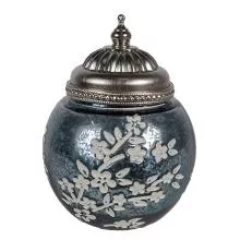 Skleněná lucerna s LED osvětlením Ø 11x15 cm / 2xAAA