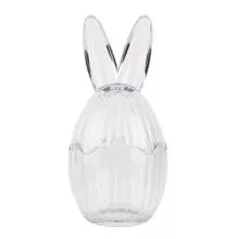 Skleněná dózička RABBIT Ø 10x21 cm