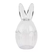 Skleněná dózička RABBIT Ø 8x17 cm