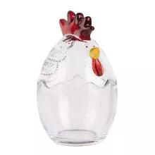 Skleněná dózička CHICKEN Ø 10x17 cm