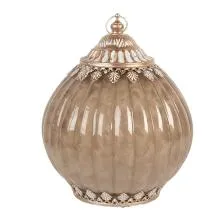 Skleněná lucerna s LED osvětlením LED Ø 15x19 cm / 2xAAA