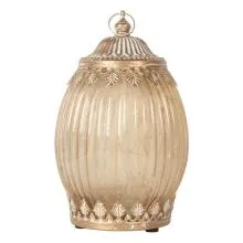 Skleněná lucerna s LED osvětlením LED Ø 11x18 cm / 2xAAA
