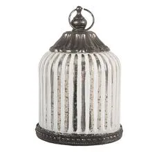 Skleněná lucerna s LED osvětlením LED Ø 8x12 cm / 2xAAA