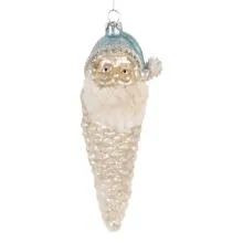 Skleněná vánoční ozdoba SANTA CLAUS Ø 6x16 cm