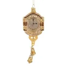 Skleněná vánoční ozdoba CLOCK 6x4x15 cm