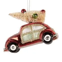 Skleněná vánoční ozdoba CAR 8x4x6 cm