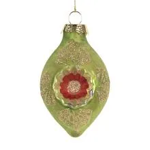 Skleněná vánoční ozdoba Ø 5x8 cm