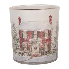 Sklenička na čajovou svíčku CHRISTMAS Ø 7x8 cm