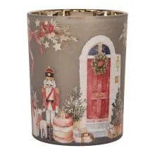 Sklenička na čajovou svíčku NUTCRACKER Ø 10x13 cm
