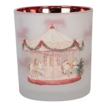 Sklenička na čajovou svíčku CAROUSEL Ø 7x8 cm