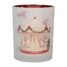 Sklenička na čajovou svíčku CAROUSEL Ø 10x13 cm
