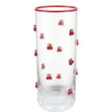 Sklenička na vodu CHERRIES Ø 6x15 cm / 350 ml
