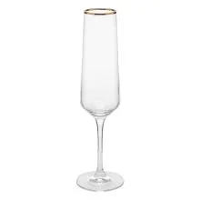 Sklenice na víno se zlatým lemem Ø 4x25 cm / 150 ml
