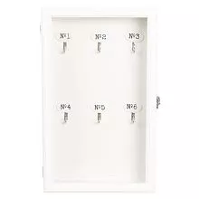 Dřevěná skříňka na klíče WHITE 24*7*38 cm