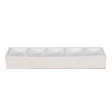 Dřevěný box s přihrádkami 54*12*7 cm