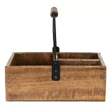Dřevěný box s přihrádkami 27*17*10 cm
