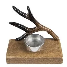 Dřevěný svícen na čajovou svíčku ANTLER